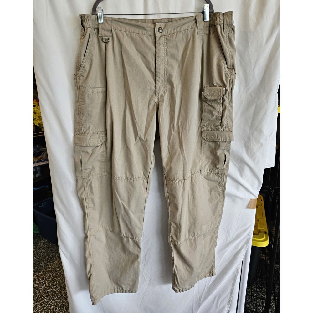 5.11 Tactical Men’s 42x30 Regular Beige Solid Cotton Blend Cargo Pants